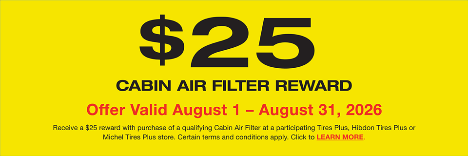 2026 August Cabin Air Filter - Tires Plus